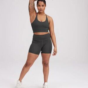 Girlfriend Collective FLOAT Ultralight High Rise Run Shorts in Shadow M